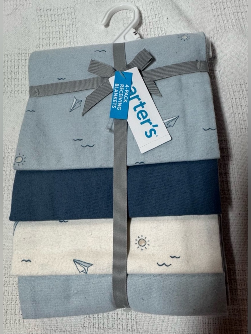 Baby Boy New Carter's 4PK Paper Airplane
Receiving Blankets
